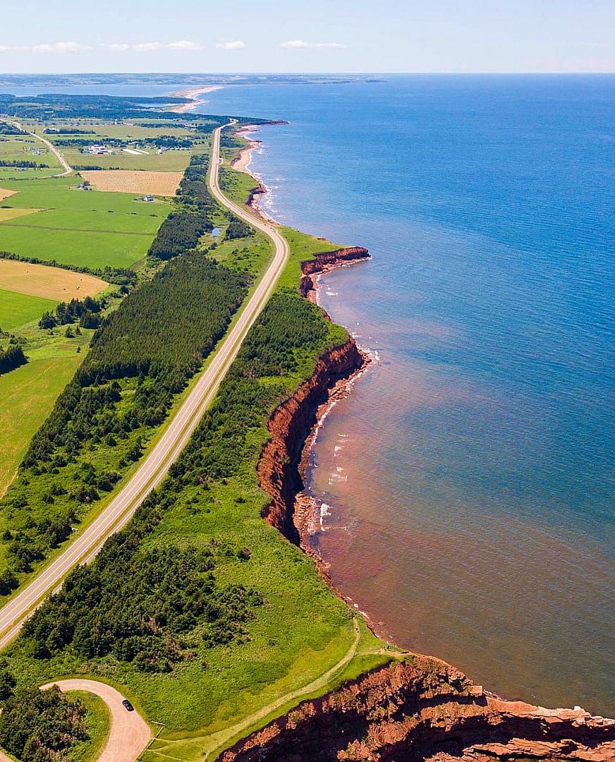 drone PEI bike tours